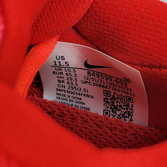 Nike Air Max 2017 Crimson Red Athletic Shoes Sneakers Mens Size 11.5 849559-602 - Picture 7 of 12